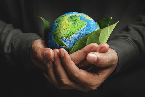 green earth in a hand