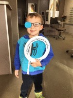 Cody with his new Young Eyes Frisbee