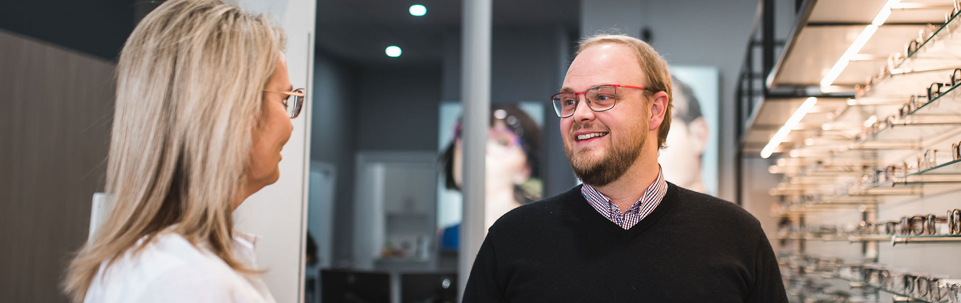 Helping a customer find the right frames